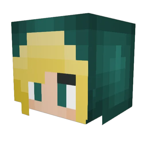 Tigerminds Minecraft avatar head, 3D render
