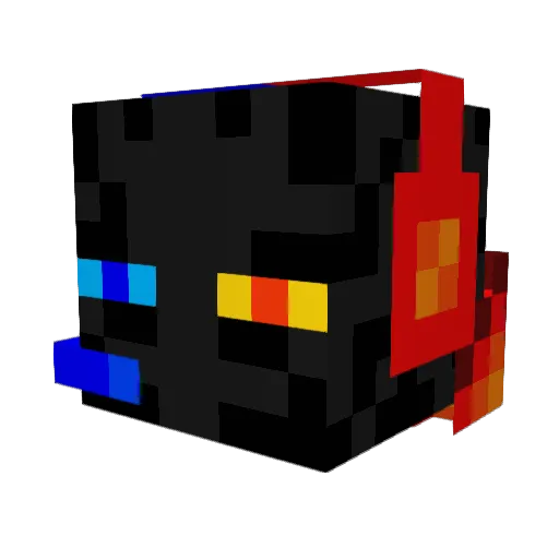 Tigermoley Minecraft avatar head, 3D render