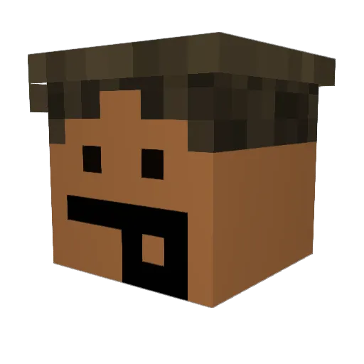 Tigernwhite Minecraft avatar head, 3D render