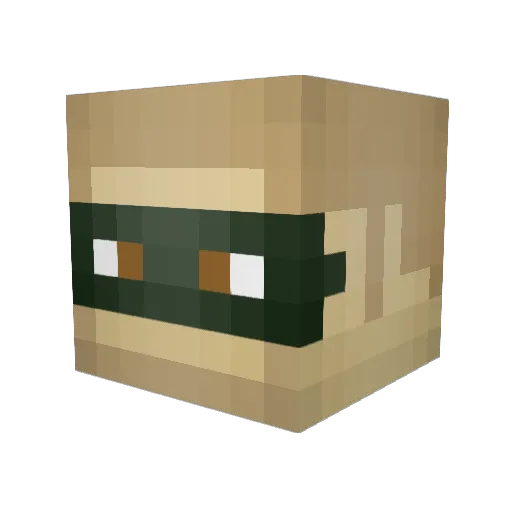 Tigershark_14 Minecraft avatar head, 3D render