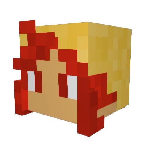 Tigersonalex Minecraft avatar head, 3D render