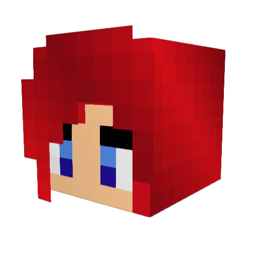 Tiggaah Minecraft avatar head, 3D render