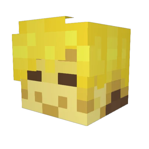 Tigglebop Minecraft avatar head, 3D render