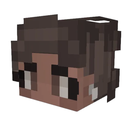 TiggsB Minecraft avatar head, 3D render