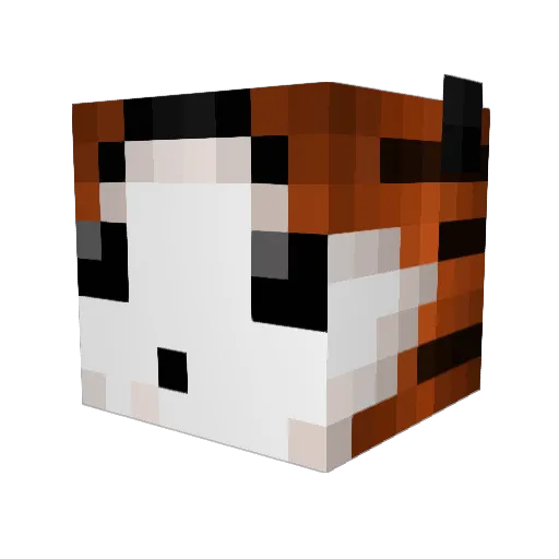 TiggyTigger_ Minecraft avatar head, 3D render