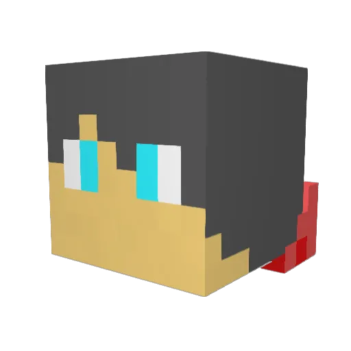 Tigre1 Minecraft avatar head, 3D render