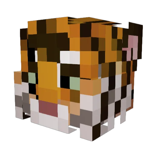 Tigre_Tactico Minecraft avatar head, 3D render