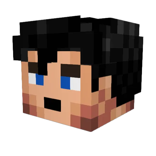 Tigrou15 Minecraft avatar head, 3D render