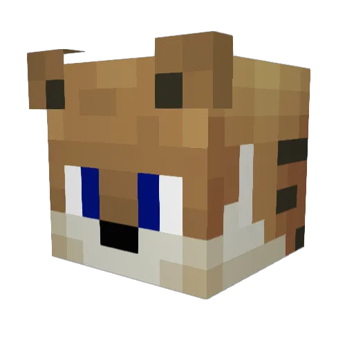 Tigrou83190 Minecraft avatar head, 3D render