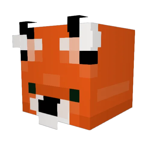 Tigrusha Minecraft avatar head, 3D render