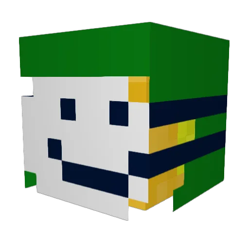 TigurD14 Minecraft avatar head, 3D render