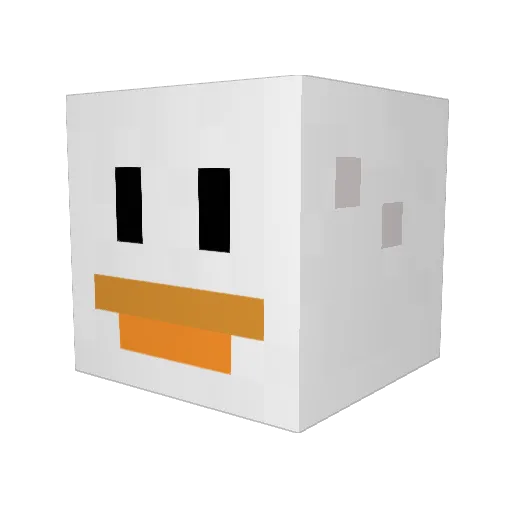 Tiguruu Minecraft avatar head, 3D render