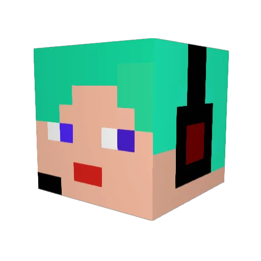 Tihaya007 Minecraft avatar head, 3D render