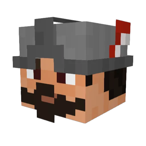Tihersarc Minecraft avatar head, 3D render