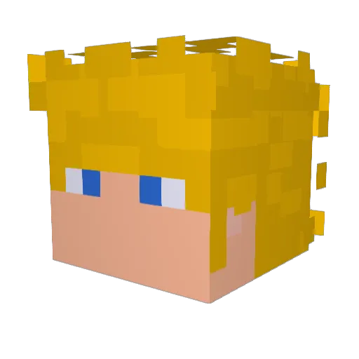 TihyoGames2 Minecraft avatar head, 3D render