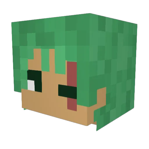 Tiiice Minecraft avatar head, 3D render
