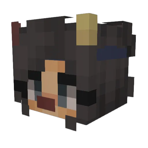 Tiils Minecraft avatar head, 3D render