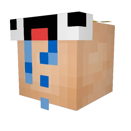 Tiimoon Minecraft avatar head, 3D render