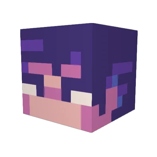 Tiingu Minecraft avatar head, 3D render