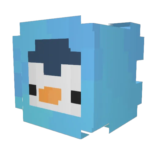 Tiiplouf Minecraft avatar head, 3D render