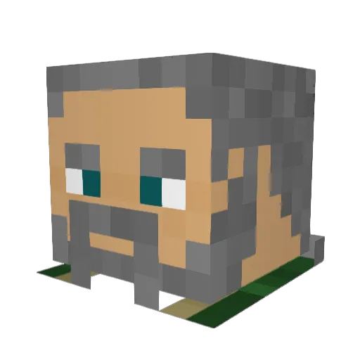 Tijsiewijsie Minecraft avatar head, 3D render