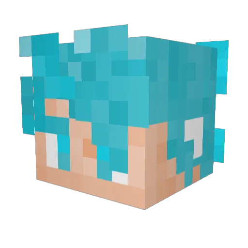 Tik28_L Minecraft avatar head, 3D render