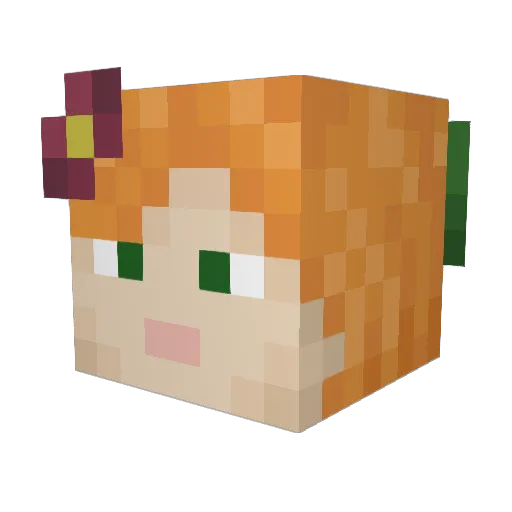TikKitWow Minecraft avatar head, 3D render