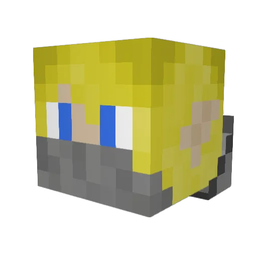 TikTok2K Minecraft avatar head, 3D render