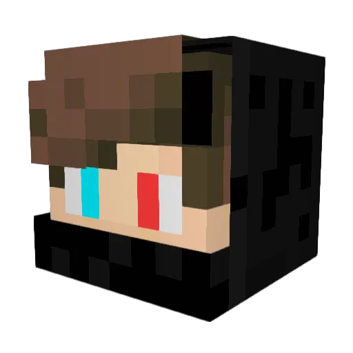 TikTokGamerHD123 Minecraft avatar head, 3D render