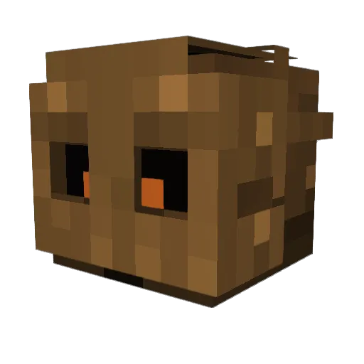TikTonk Minecraft avatar head, 3D render