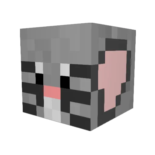TikaDeRodent Minecraft avatar head, 3D render