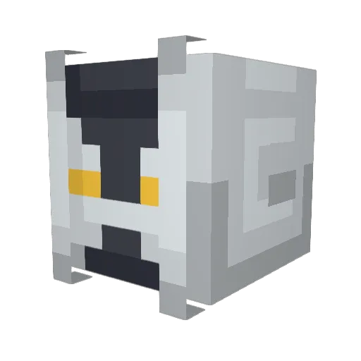 Tikastor Minecraft avatar head, 3D render