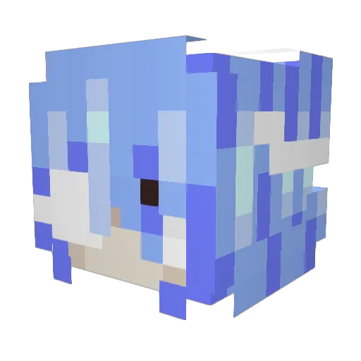 Tikatot27 Minecraft avatar head, 3D render