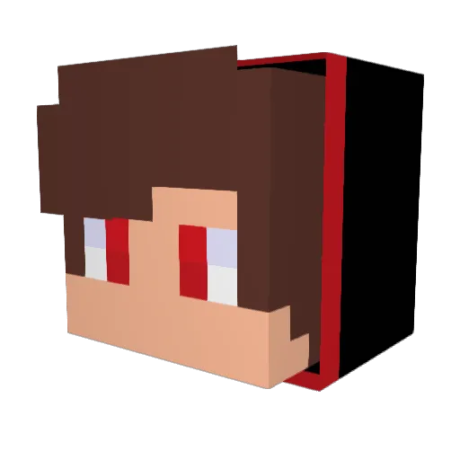 Tikeddy Minecraft avatar head, 3D render