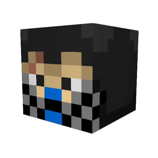 Tikiblast Minecraft avatar head, 3D render