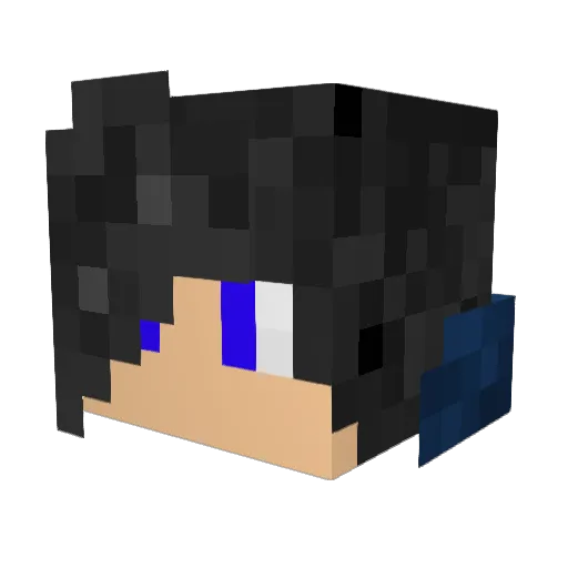 Tikitaken04 Minecraft avatar head, 3D render