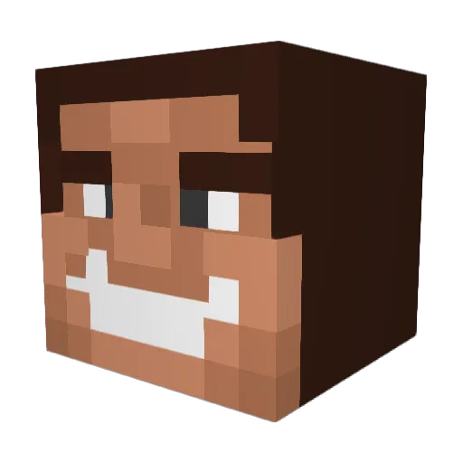 TikkiBoi Minecraft avatar head, 3D render