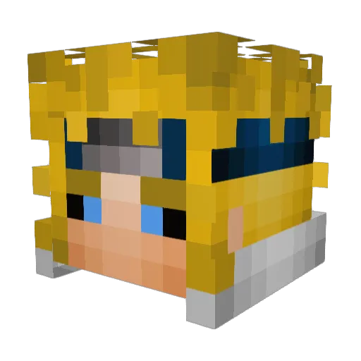 Tikkl Minecraft avatar head, 3D render