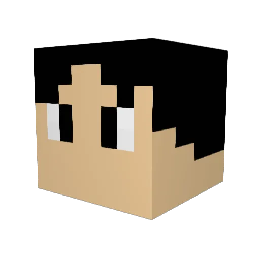 Tikmasjien Minecraft avatar head, 3D render