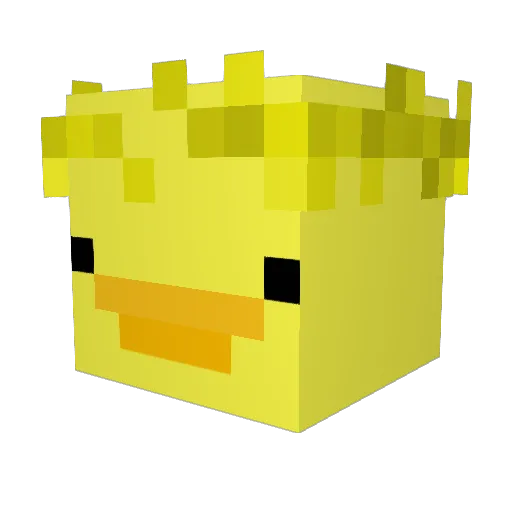 Tikmaz Minecraft avatar head, 3D render