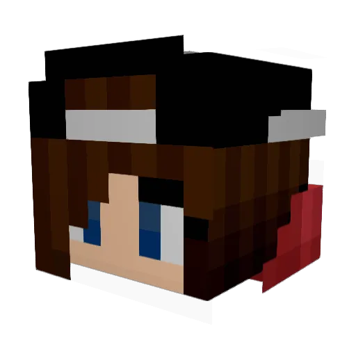 Tiktokplays Minecraft avatar head, 3D render