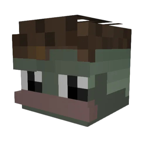 Tiku02z Minecraft avatar head, 3D render