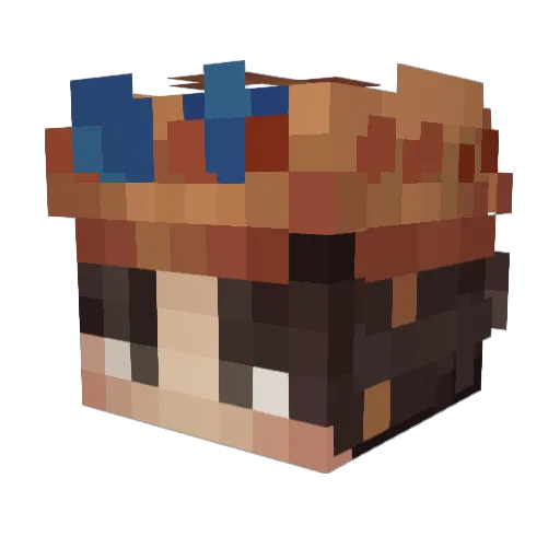 TilTiago Minecraft avatar head, 3D render