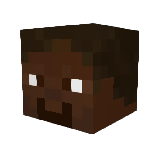 Tila1 Minecraft avatar head, 3D render