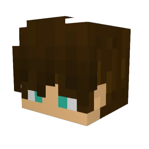 Tilball Minecraft avatar head, 3D render