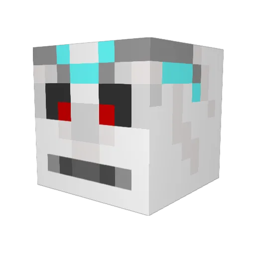 Tilbie Minecraft avatar head, 3D render