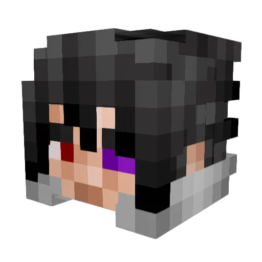 TildeBang Minecraft avatar head, 3D render