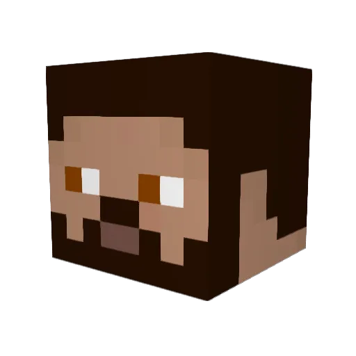 Tilfex Minecraft avatar head, 3D render