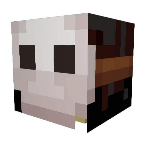 Tiligun Minecraft avatar head, 3D render