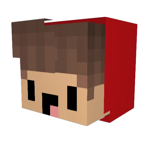 Tililio Minecraft avatar head, 3D render